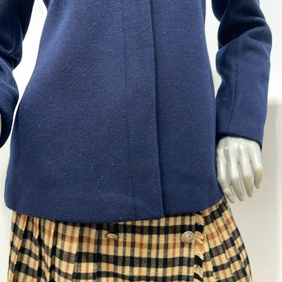 Blugirl Folies Women Wool Blend Pea Coat Blue Size 10 - Picture 6 of 16